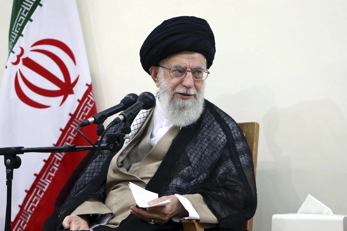 Supreme Leader Ayatollah Ali Khamenei urged the country’s judiciary to take measures to secure people’s ‘businesses and lives’ amid economic protests that have struck Tehran. (AP Photo)