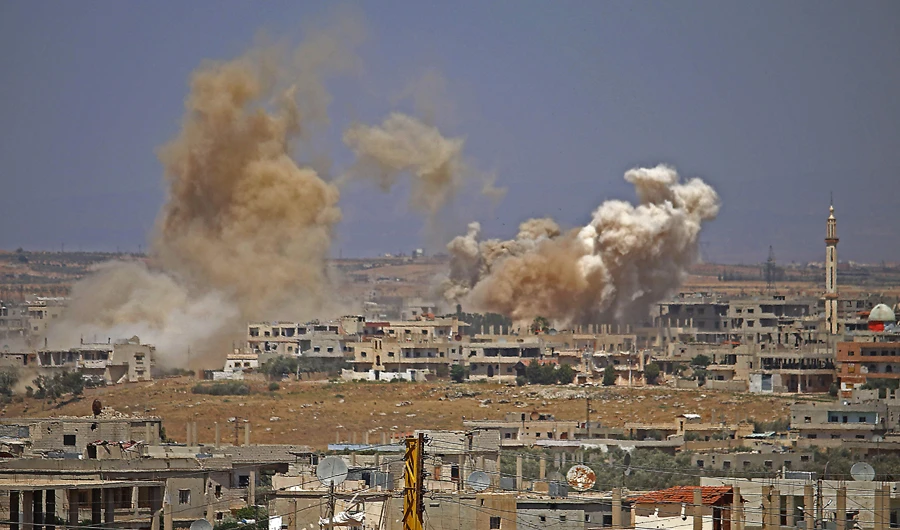 At least 25 civilians died in Russian airstrikes. (AFP)
