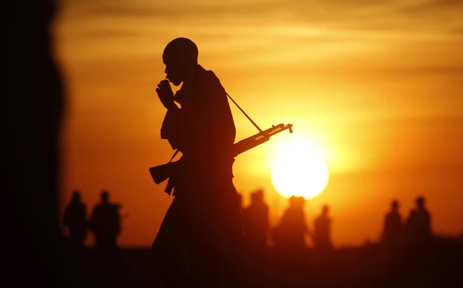 South Sudanese fighters patrol rebel controlled territory in Upper Nile State which has seen fighting for years. (Reuters/Goran Tomasevic)