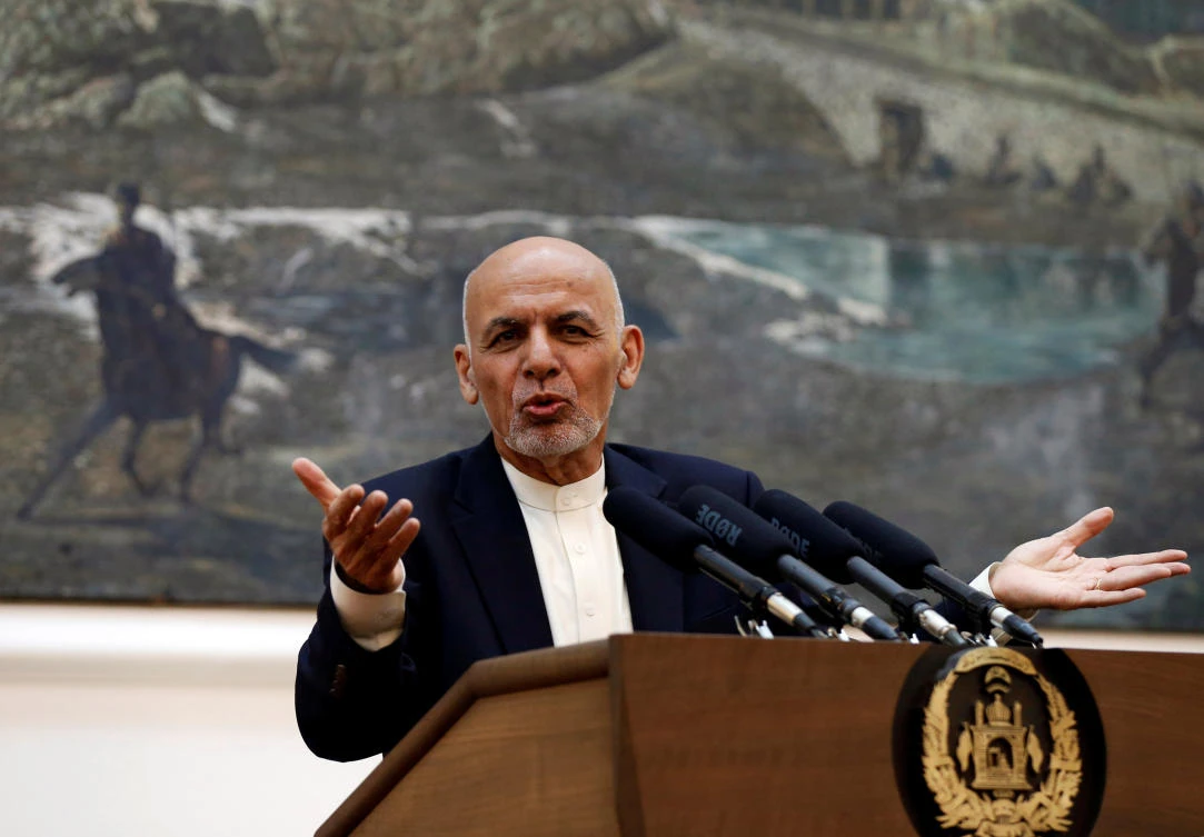 The suicide bombing victims were on their way to meet with President Ashraf Ghani, above, who was visiting the region on Sunday. (Reuters)