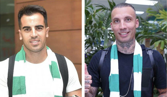 José Manuel Jurado and Alexis Ruano have arrived in the Kingdom to play for Al-Ahli. (@ALAHLI_FCEN)