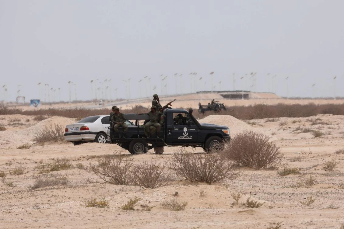 Members of the Mauritanian security forces guard the area close to the Mourabitoune International Conference Center where the African Union (AU) summit is taking place on July 2, 2018. (AFP)