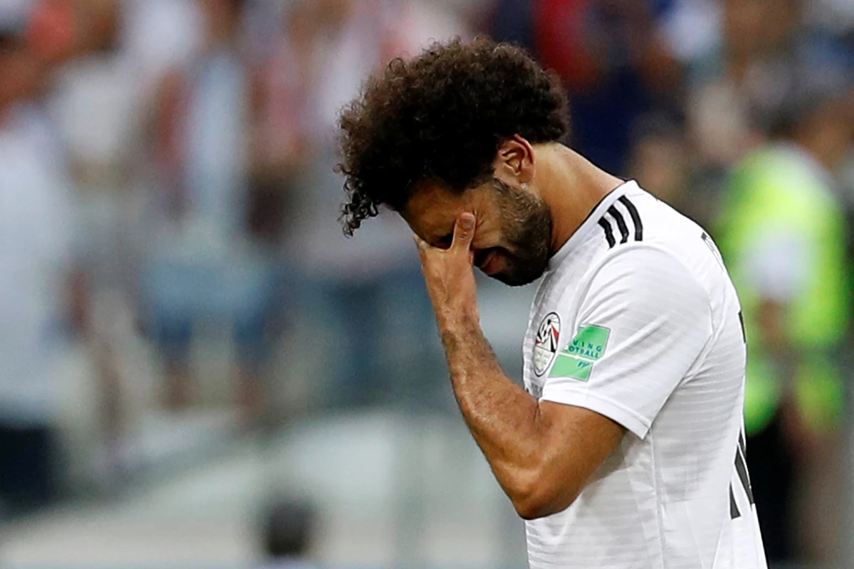Egypt's Mohamed Salah reacts after the match. (REUTERS/Darren Staples)