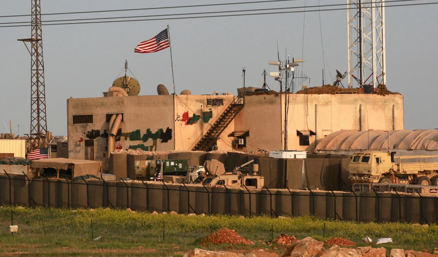 A picture taken on April 2, 2018 shows a general view of a US military base in the al-Asaliyah village, between the city of Aleppo and the northern town of Manbij. (AFP file photo)