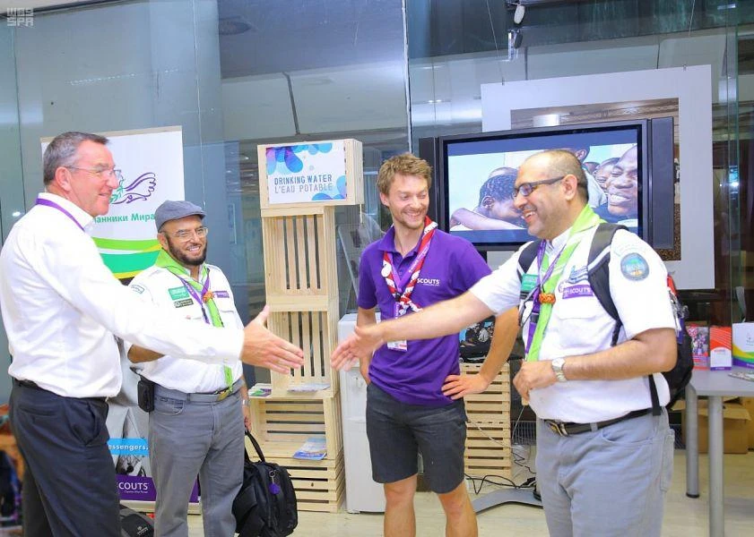 The Director of the World Scout Foundation John Geoghegan has thanked King Salman and Crown Prince Mohammed bin Salman for the “Messengers of Peace” initiative that was launched by the Kingdom in 2011. (SPA)
