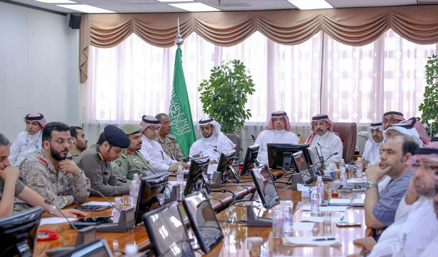 Hajj Ministry, Transport and Security officials meet in Jeddah on July 8, 2018 to review the operational plan for the forthcoming Hajj season.