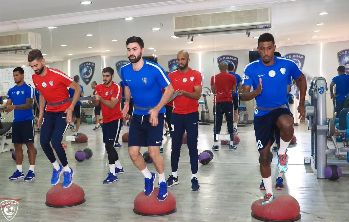 AL-Hilal players have be getting reacquainted with the gym before they go to Austria to step up pre-season training.