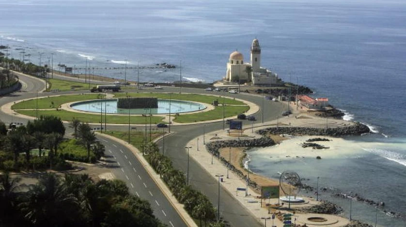 A view of Jeddah’s corniche. A video of a man slapping a cleaner in a park has resulted in widespread condemnation. (AFP)
