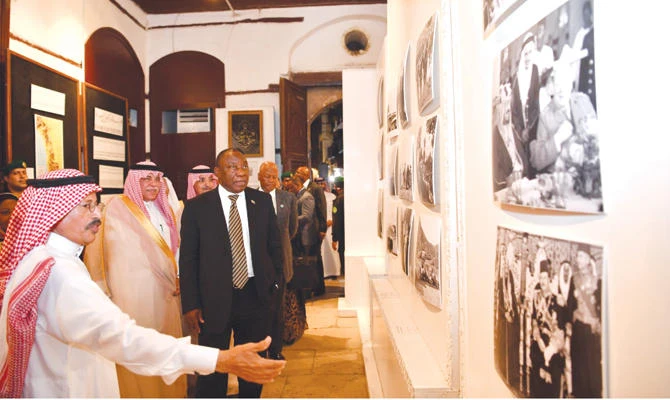 South African President Cyril Ramaphosa toured Jeddah’s historic old town. SPA