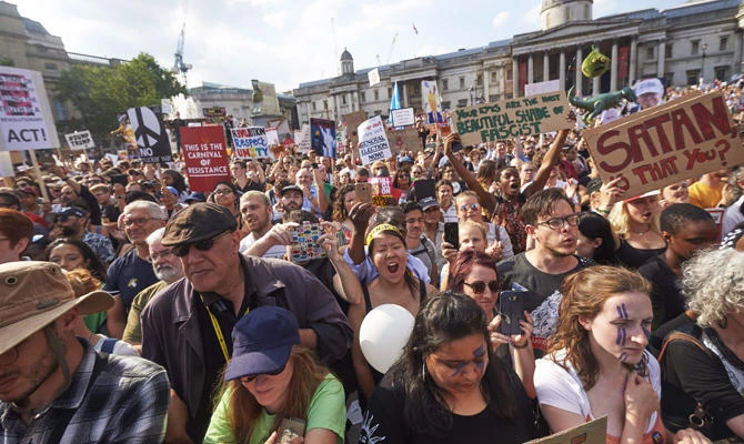 Donald Trump mocked during protests against his visit to the UK