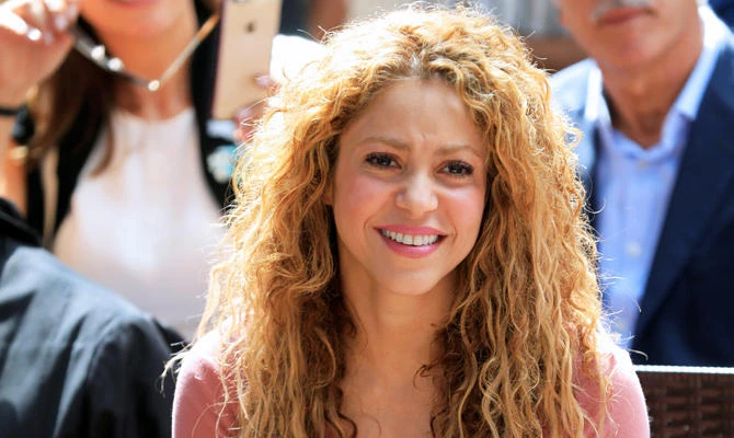Colombian singer Shakira visits Tannourine Cedars Reserve, in Tannourine, Lebanon on Friday. (REUTERS)