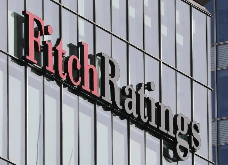 The Fitch Ratings logo is seen at their offices at Canary Wharf financial district in London,Britain, March 3, 2016. (Reuters)