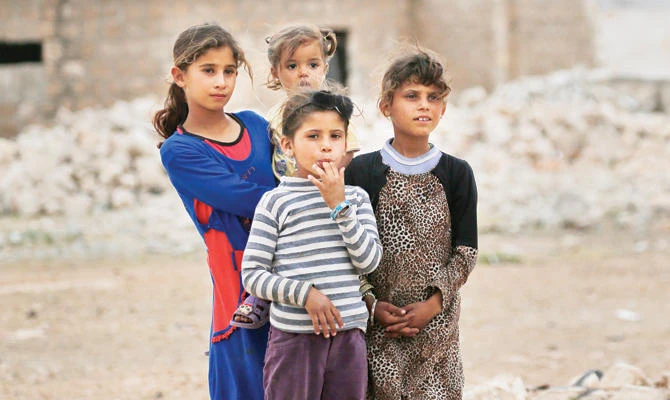 Nearly half of Syria's pre-war population of 23 million have been uprooted from their homes. AP