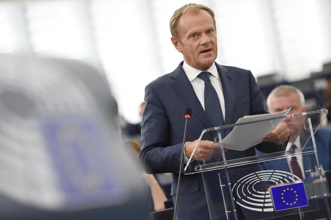EU Council President Donald Tusk said that the ‘world needs trade reform, not confrontation.’ (AFP)