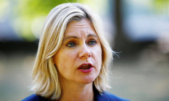Former British minister, Justine Greening, (REUTERS)