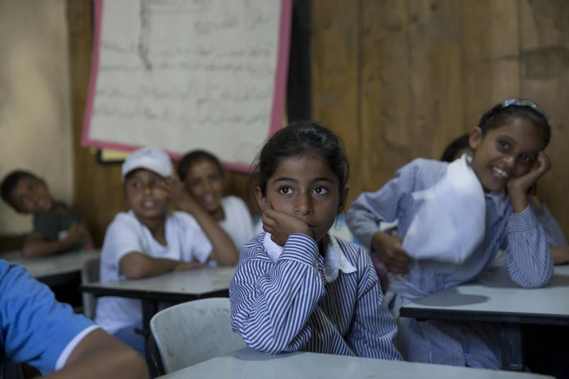 Palestinian pupils scrap school holidays to save village