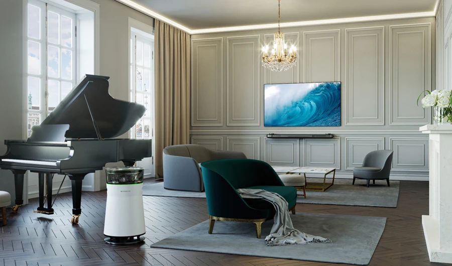 The minimalistic design of the LG Signature OLED TV W8 follows LG’s “less is more” philosophy to highlight the beauty of the screen alone.