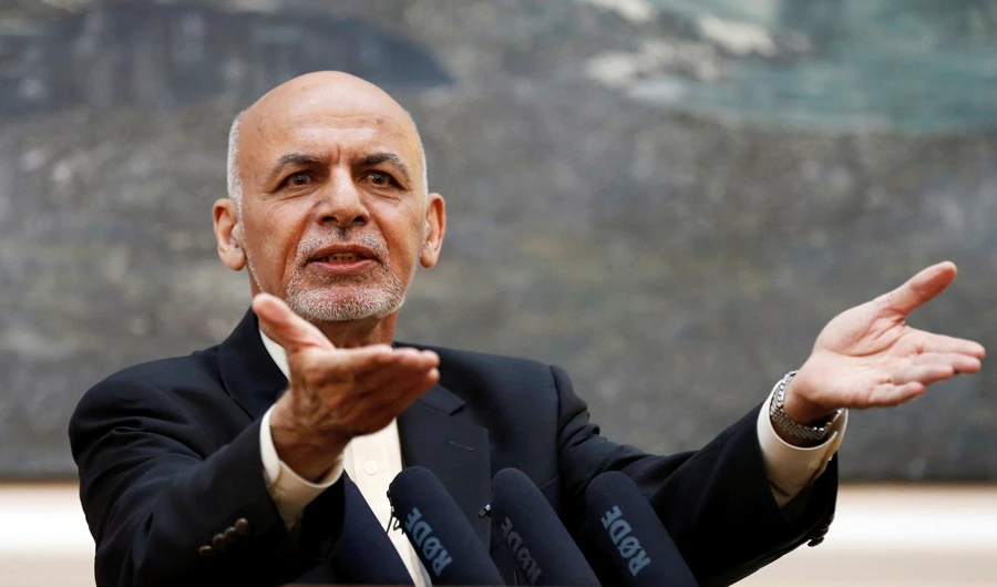 Afghan President Ashraf Ghani speaks during a news conference in Kabul. (REUTERS/Mohammad Ismail)