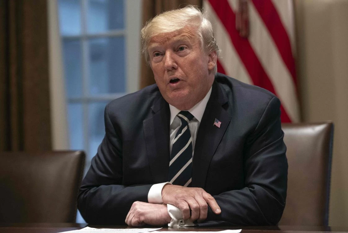 US President Donald Trump speaks about his meeting with Russian President Vladimir Putin ahead of a meeting with Republican lawmakers and cabinet members on tax cuts at the White House in Washington, DC, on July 17, 2018. (AFP/Nicholas Kamm)