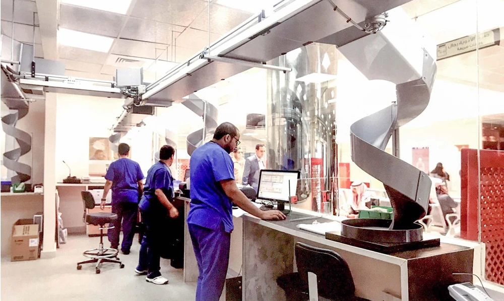 The King Fahd Specialist Hospital in Tabuk region is the first in the kingdom to employ a robo as a pharmacist. (SPA)