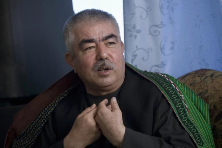Afghan General Abdul Rashid Dostum speaks during an interview with Reuters. (Reuters)