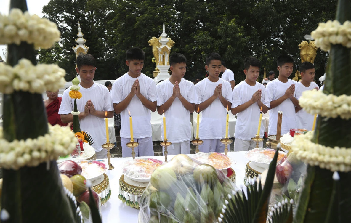 Thailand’s football boys prepare to ordain as Buddhist novices