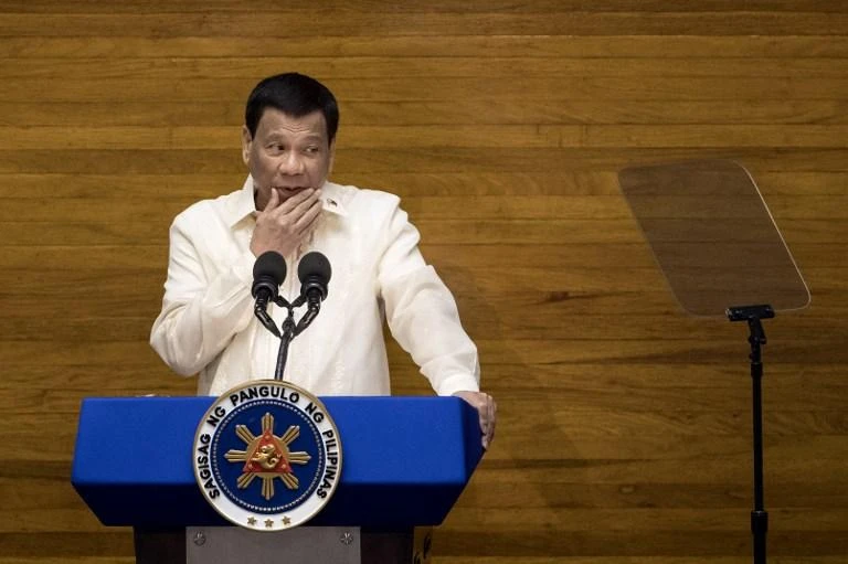 Philippine President Rodrigo Duterte, famous for his bloody war on drugs and his obsession with social order, says the anti-loitering crackdown is a ‘crime prevention campaign.’ (AFP)