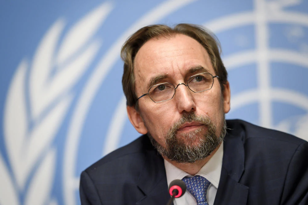 UN High Commissioner for Human Rights Zeid Ra’ad Al-Hussein decries Israeli “assaults” on Palestinians’ rights. (File photo AFP)
