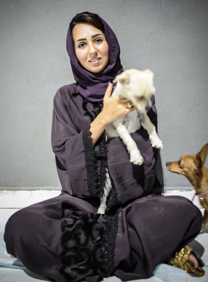 Mayaser Essam, 29, owner of a nonprofit animals shelter, is herself a pet lover. (Supplied- Photo by Alex Schlacher)