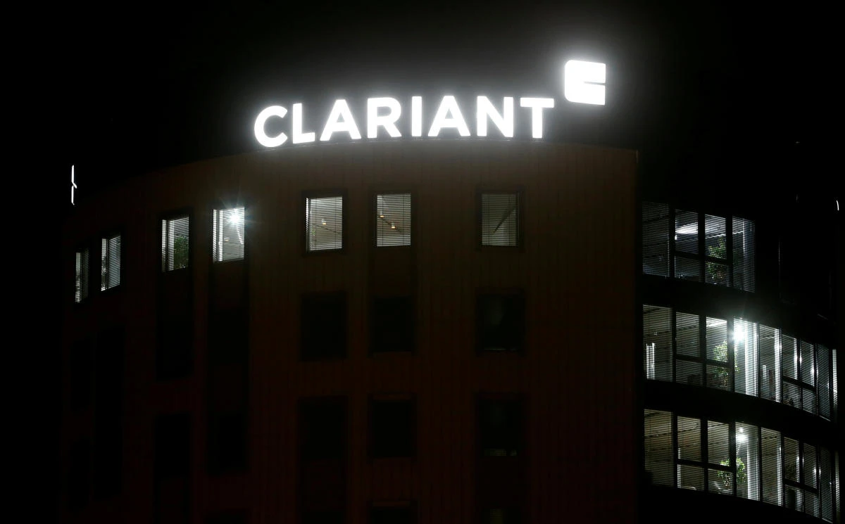 The logo of Swiss specialty chemicals company Clariant is seen at the company's headquarters in Pratteln, Switzerland. (Reuters)