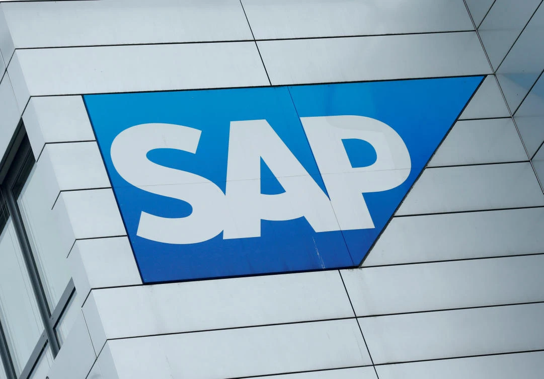 SAP logo at SAP headquarters in Walldorf, Germany, January 24, 2017. (Reuters)