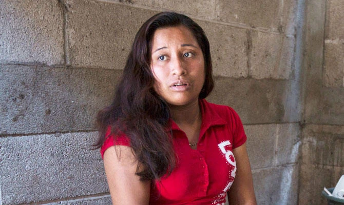 Paulina Gutierrez Alonzo, a 26-year-old Quiche indigenous woman, answers questions during an interview at her grandfather's house in Joyabaj, Guatemala, Thursday, July 26, 2018. (AP)