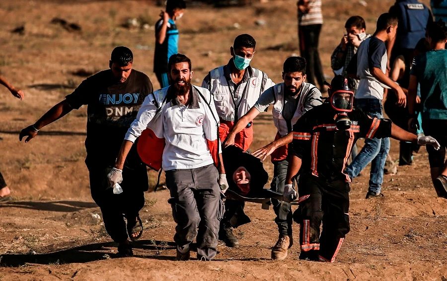Mohmen Al-Hams, 17, was shot in the chest during protests near the southern Gaza town of Rafah on Friday. (File/AFP)