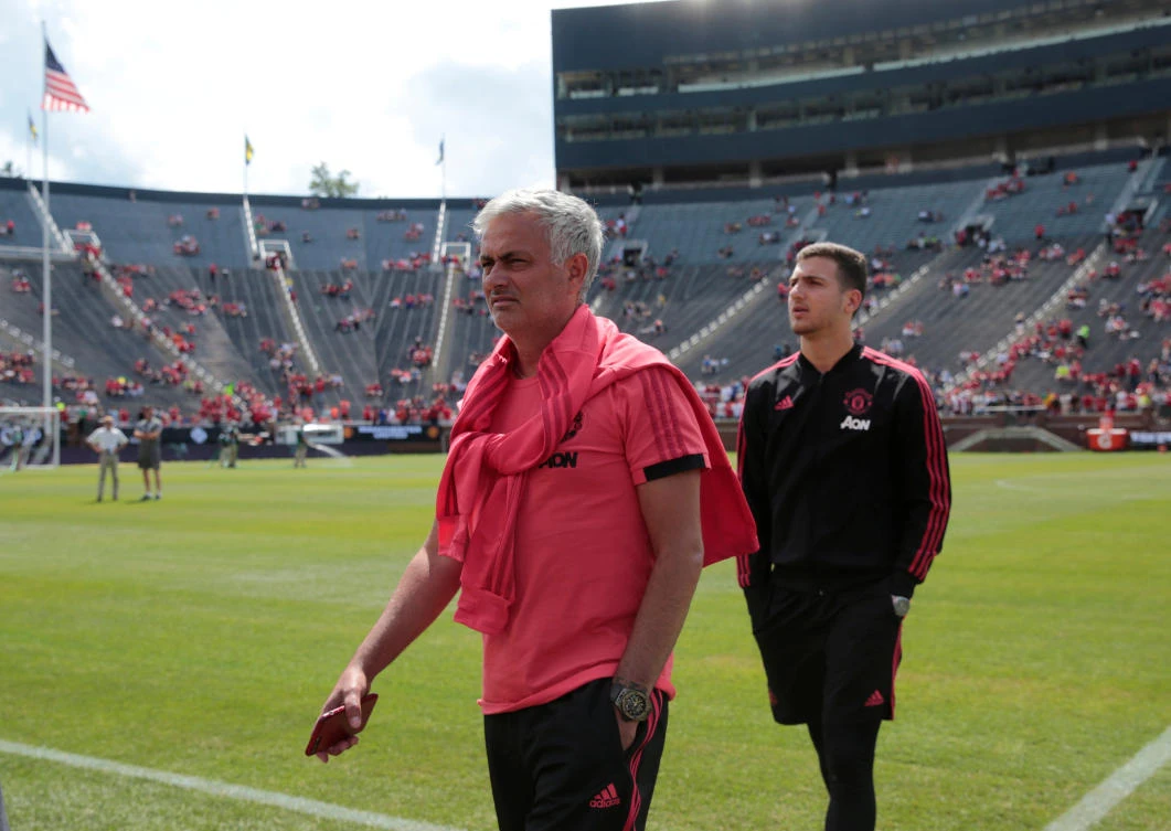 Manchester United manager Jose Mourinho before a match during the club's recent pre-season tour in the US. (REUTERS/Rebecca Cook)