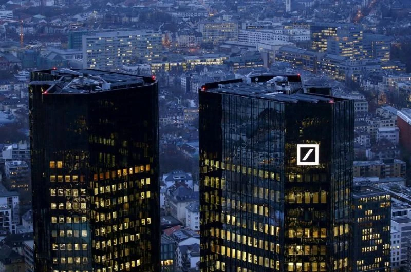 Above, the Frankfurt headquarters of Deutsche Bank which moved a large part of its euro clearing activity to the German city from London. (Reuters)