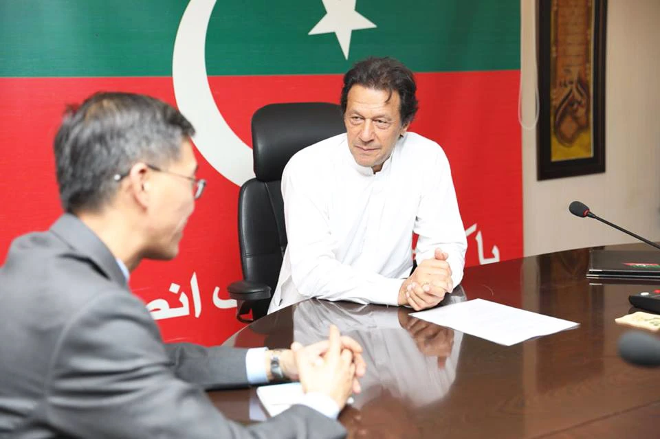 Chinese ambassador to Pakistan Yao Jing called on Imran Khan. (PTI Media)
