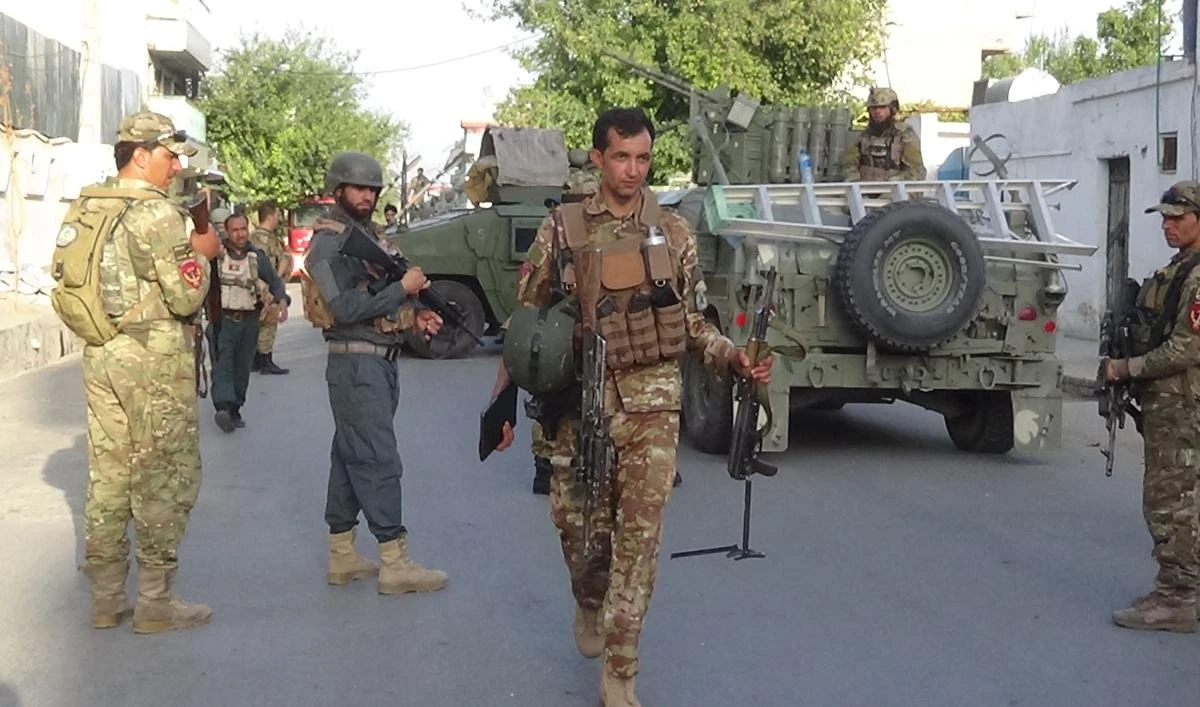Afghan security forces stand guard at the site of an attack in Jalalabad on July 28, 2018. (File Photo: AFP)