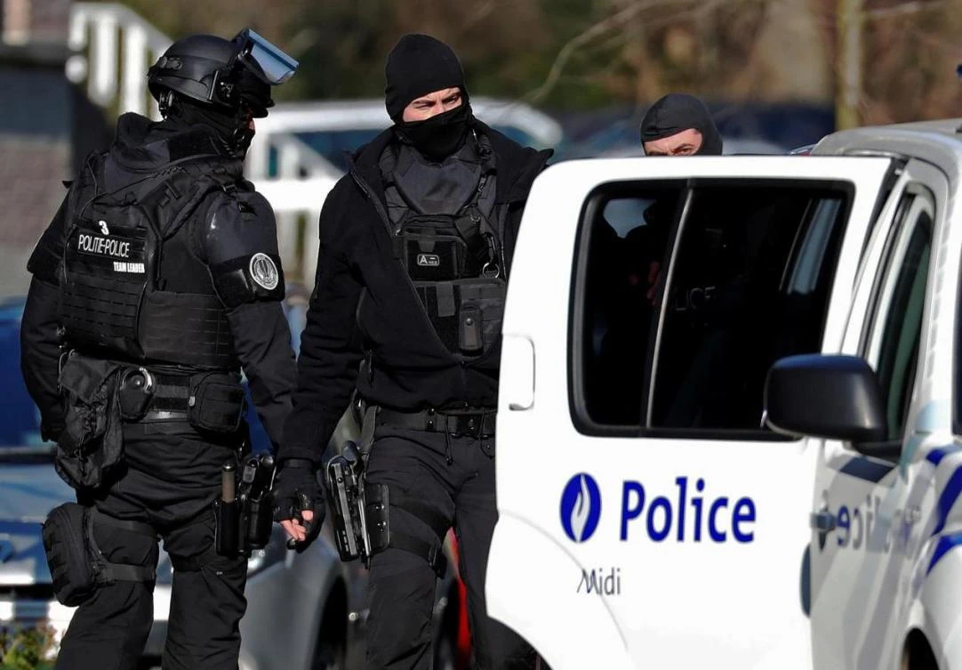 Belgian police special forces patrol after an area of the Forest commune that had been closed by them in Brussels, Belgium February 22, 2018. (Reuters)