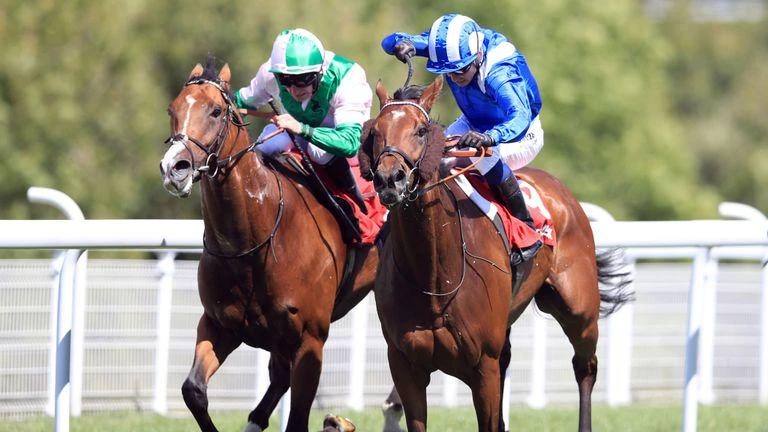 Alfarris, right, won the opening race at Glorious Goodwood.