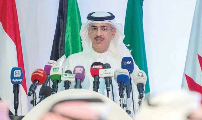 JIAT spokesman Mansour Al-Mansour speaks in Riyadh. (SPA)