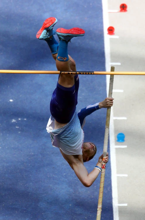 2018 European Championships - Men's Decathlon Pole Vault - Olympic Stadium, Berlin, Germany - August 8, 2018 Tim Duckworth of Britain in action REUTERS/Michael Dalder