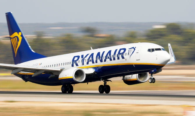 A Ryanair airplane takes off from the airport in Palma de Mallorca, Spain, in this July 29, 2018 photo. (REUTERS)