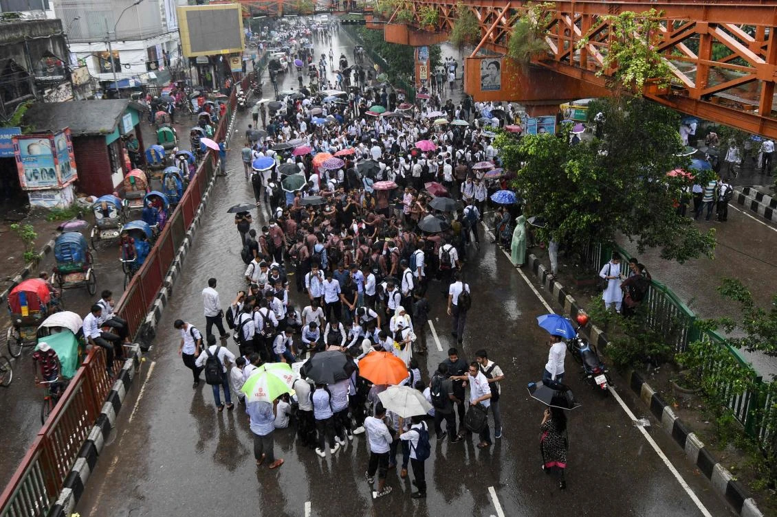 Bangladesh capital hit by mass protests demanding safe roads