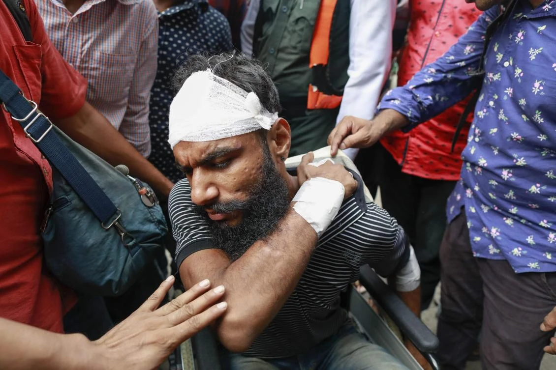 Bangladesh Prime Minister Sheikh Hasina urged students on August 5 to go home as police fired tear gas during an eighth day of unprecedented protests over road safety which have paralyzed parts of Dhaka. (AFP)