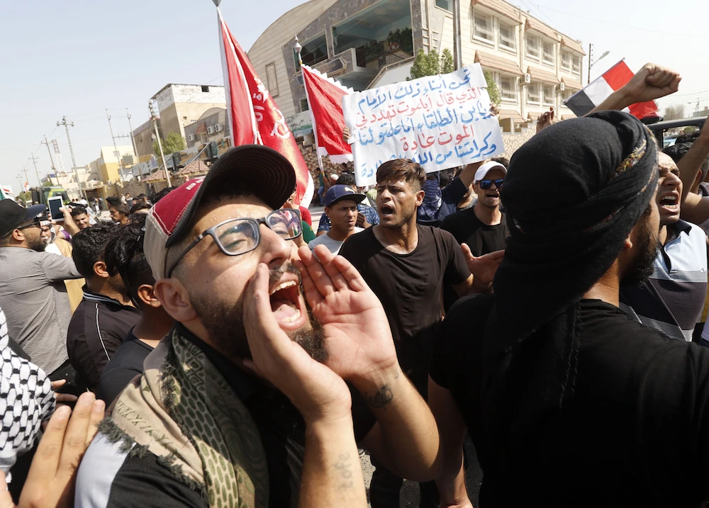 Protests in Basra against government services started last month after power supplies plummeted. (AFP)