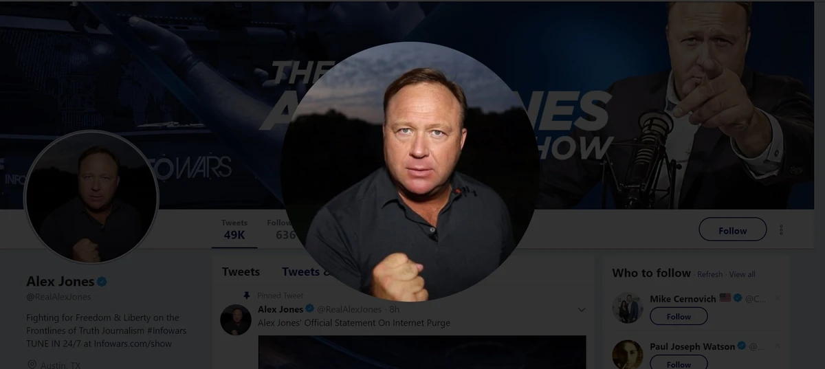 Twitter CEO defends decision not to ban Alex Jones, Infowars