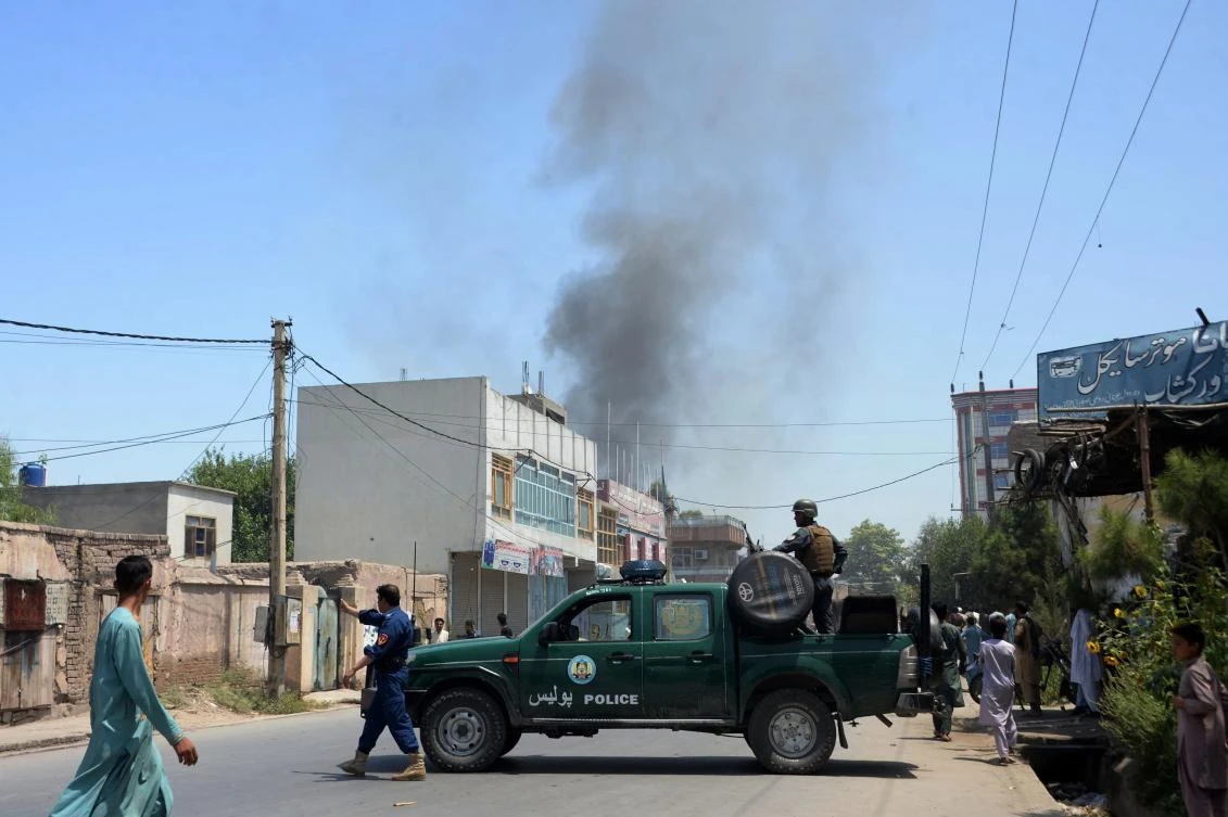 US launches airstrikes as Taliban attack Afghan city