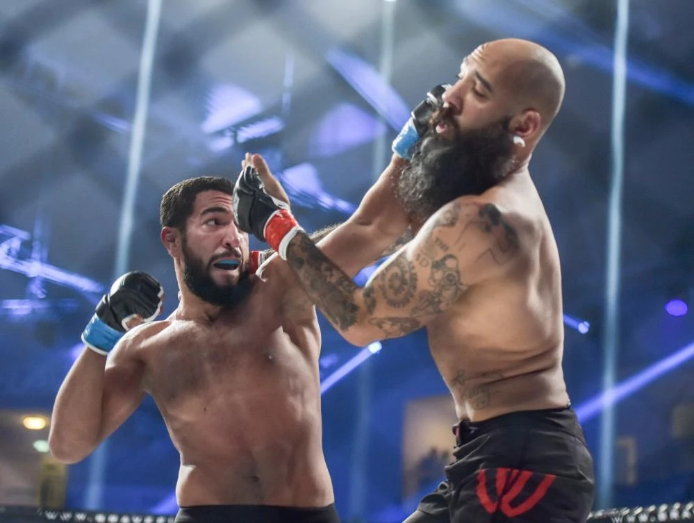 Egypt’s Ahmed “The Butcher” Amir is one Arab fighter who is making a name for himself in MMA. (Brave)