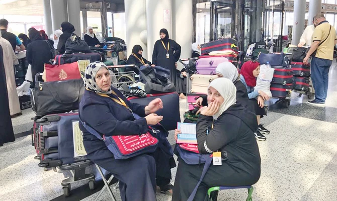 Departure halls at Beirut’s Rafic Hariri International Airport was packed with Lebanese, Palestinian, and Syrian pilgrims as they began leaving for Saudi Arabia to perform Hajj this year. (AN photo)