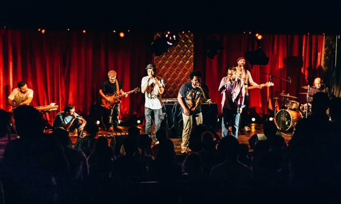 The Fareeq el Atrash band performing in Beirut. (Courtesy: Facebook)